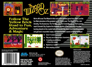 Wizard of Oz, The (USA) box cover back